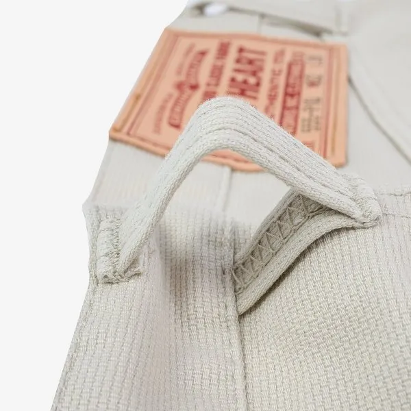 14oz Cotton Piqué Super Slim Cut Jeans - Ecru