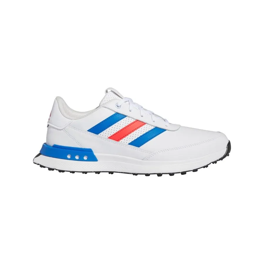 Adidas Men's S2G Spikeless Leather 24 Golf Shoes - White/Red/Blue