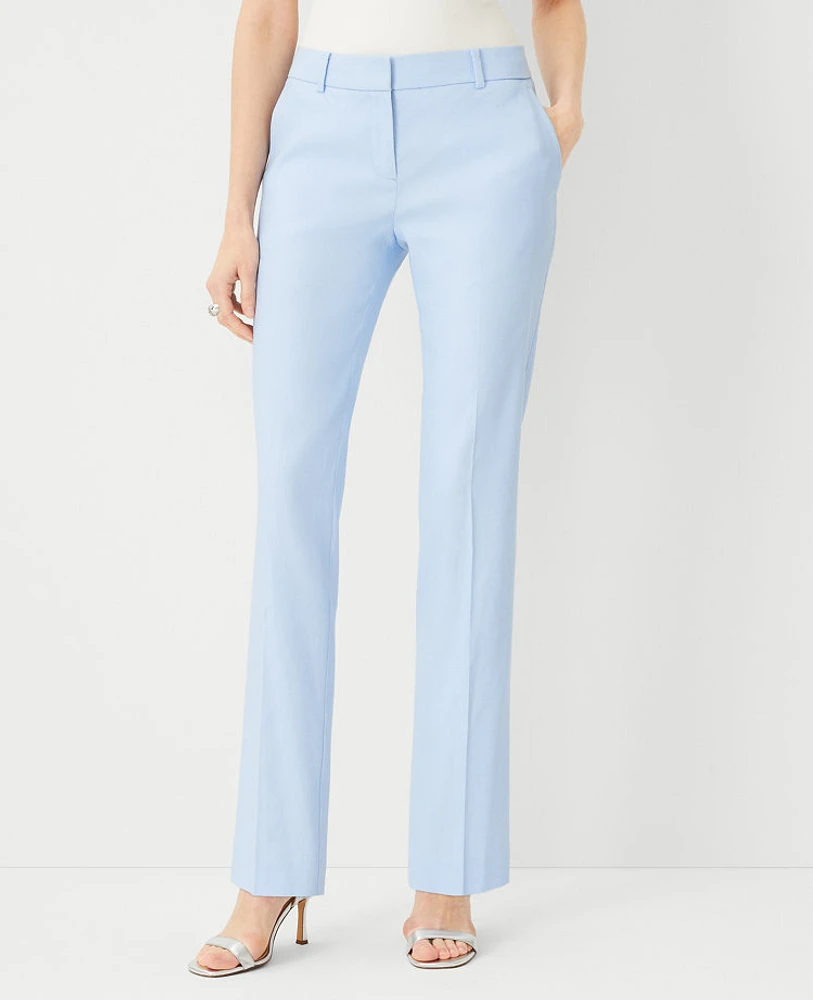 Ann Taylor The Mid Rise Straight Pant Linen Twill