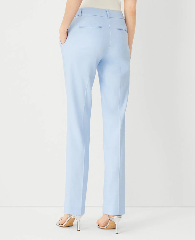 Ann Taylor The Mid Rise Straight Pant Linen Twill