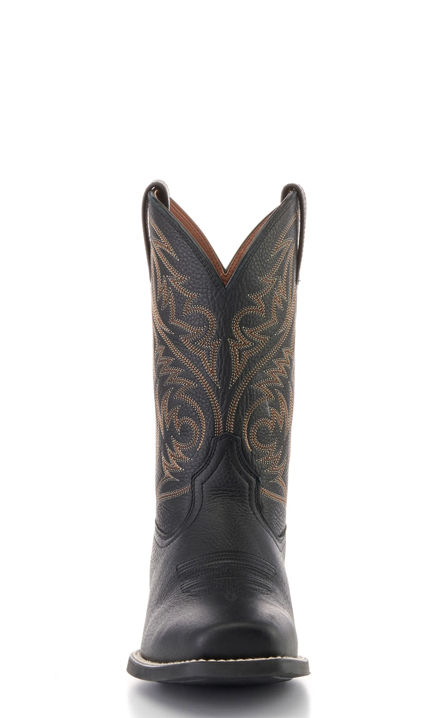 Ariat Men's Sport Herdsman Black Deertan Punchy Toe Cowboy Boots