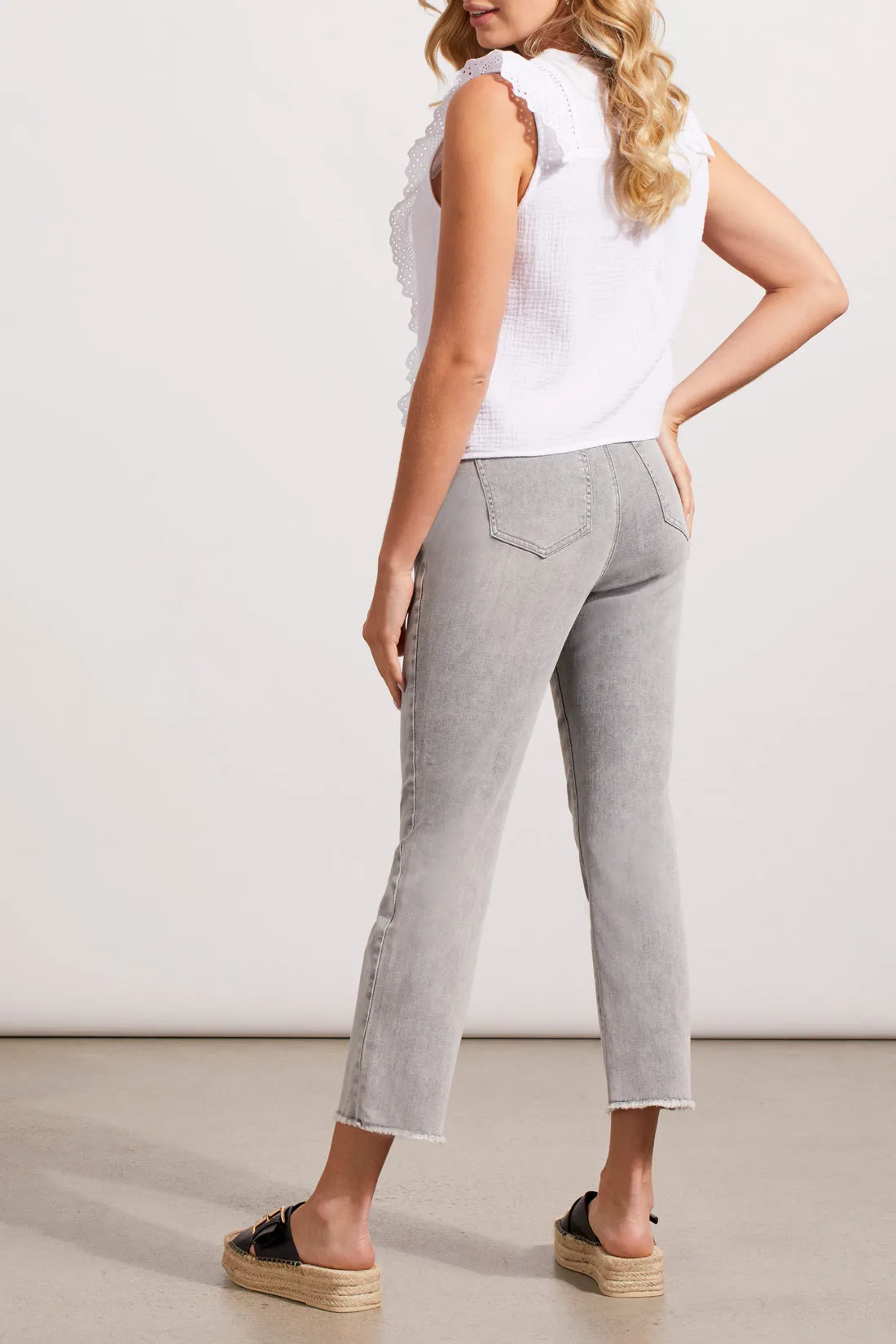 Audrey Pull On Straight Crop Pant