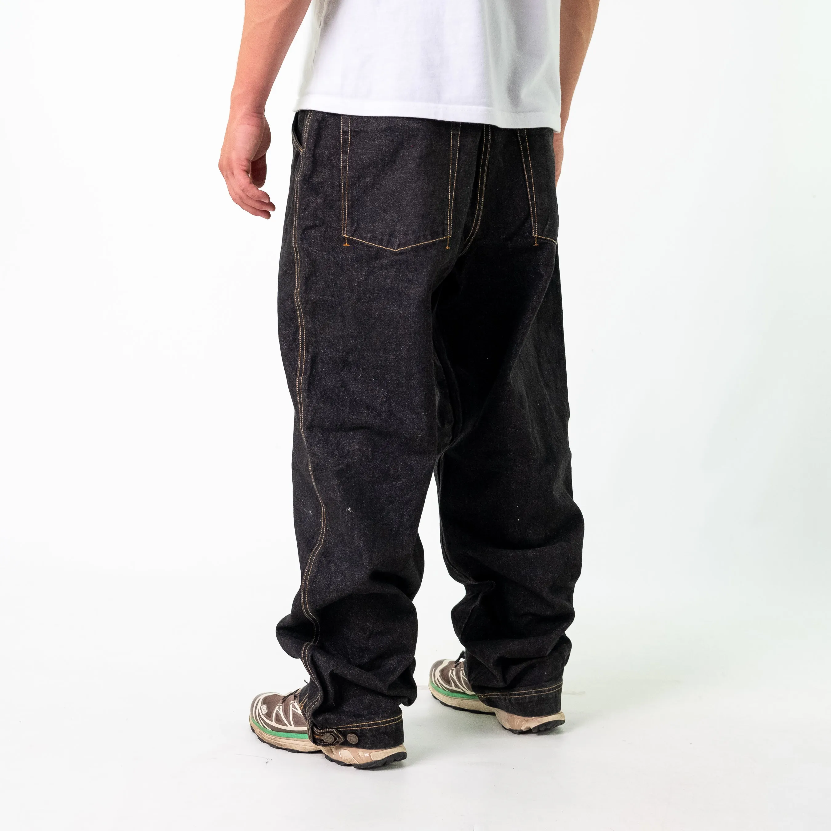 Black 90s Fubu Denim Hip Hop Jeans Baggy Pants (36x34)