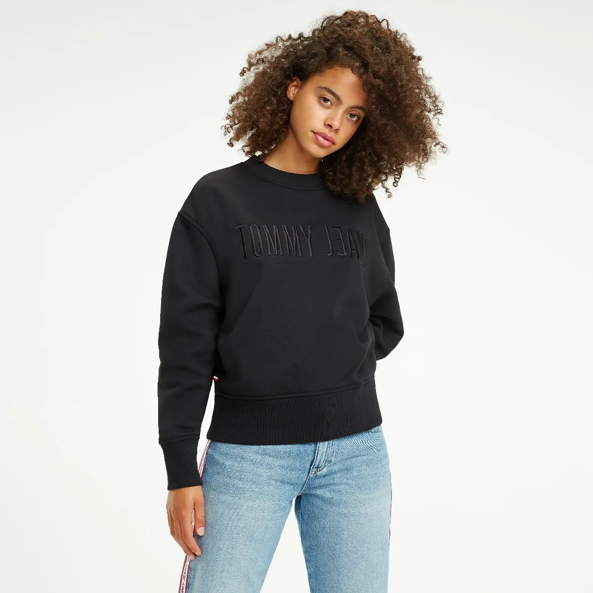 Black Soft Fleece Logo Jumper | Sweatshirts & Hoodies | Tommy Hilfiger