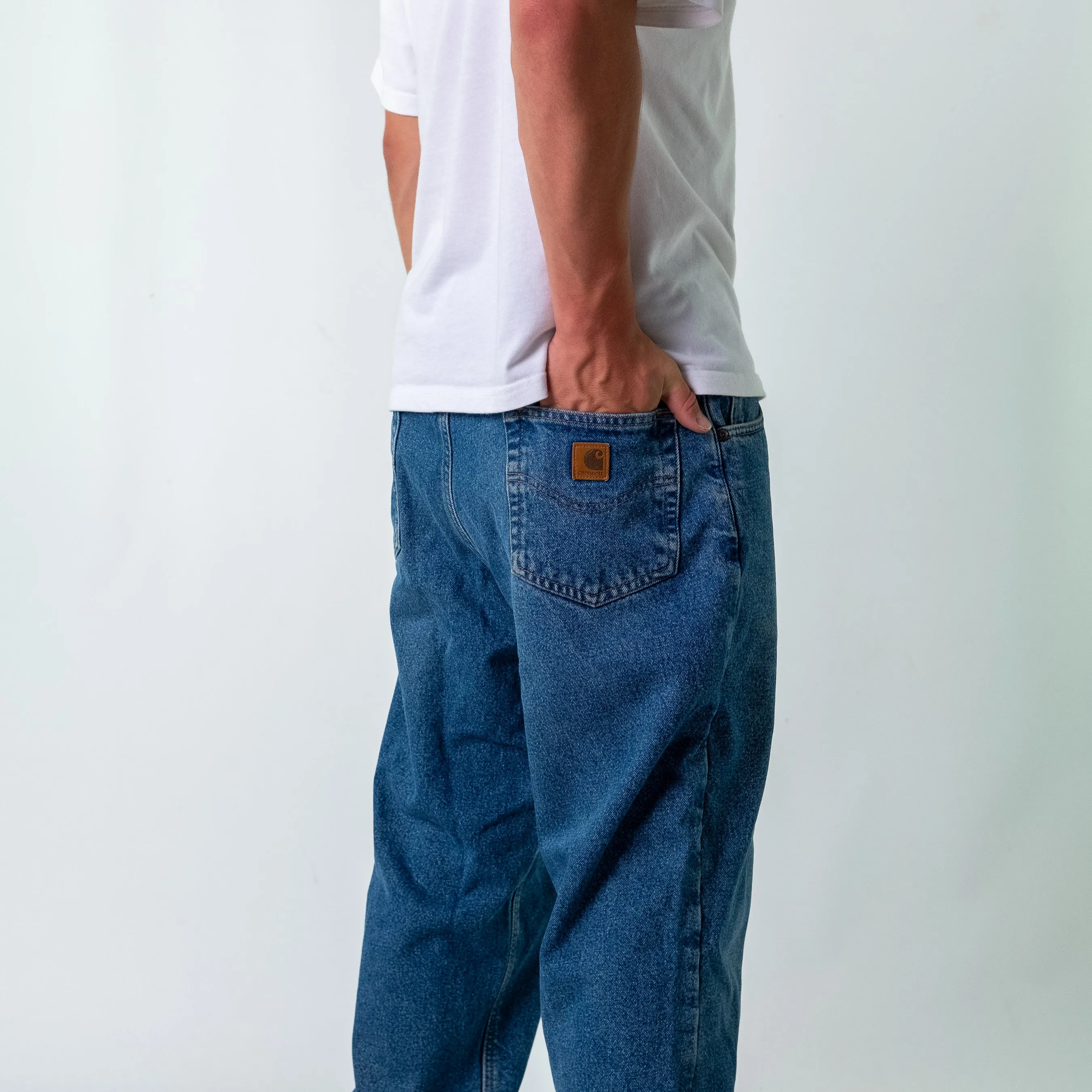 Blue 90s Carhartt Denim Jeans Baggy Pants (36x30)