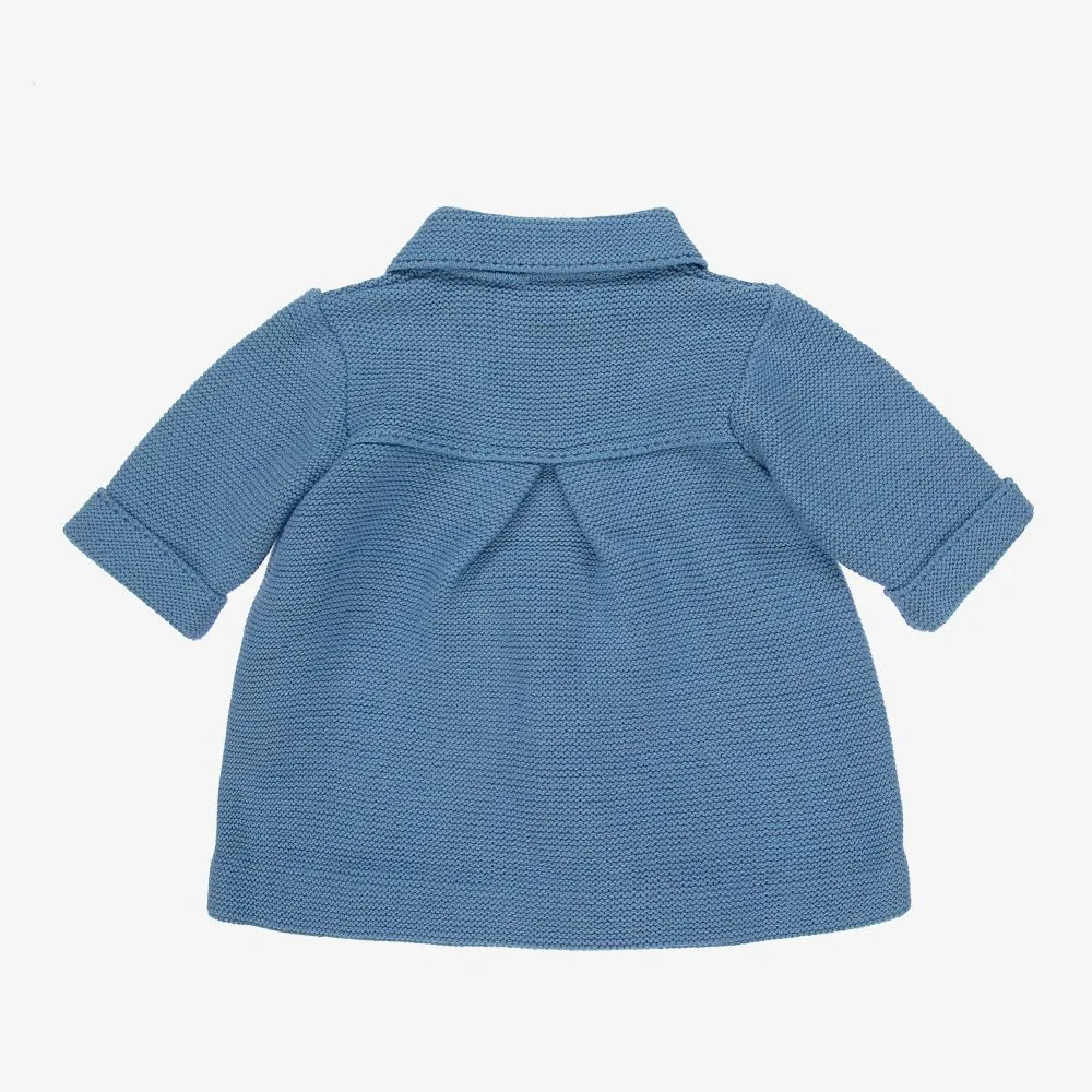 Blue Knitted Baby Coat