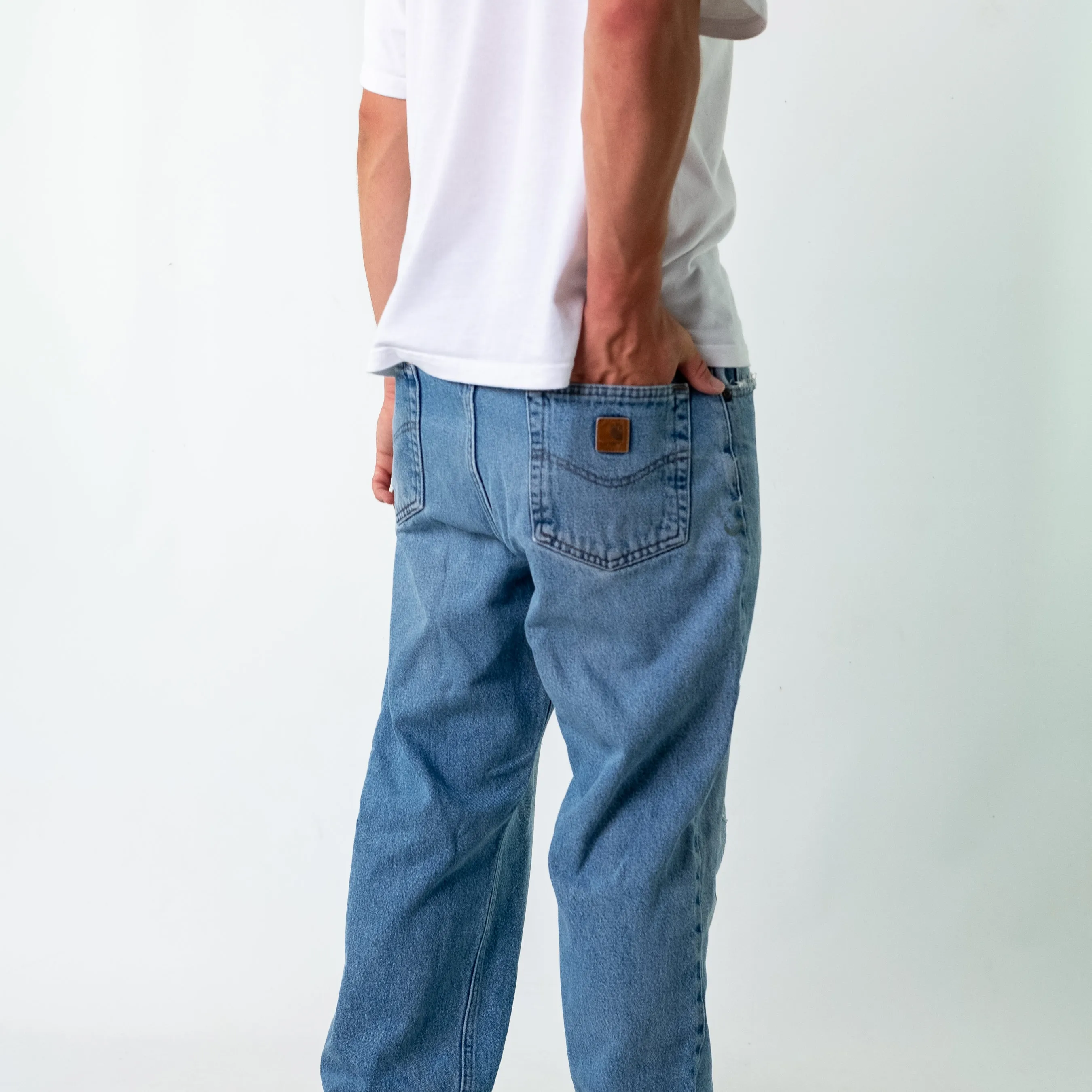 Blue y2ks Carhartt Denim Jeans Baggy Pants (36x34)