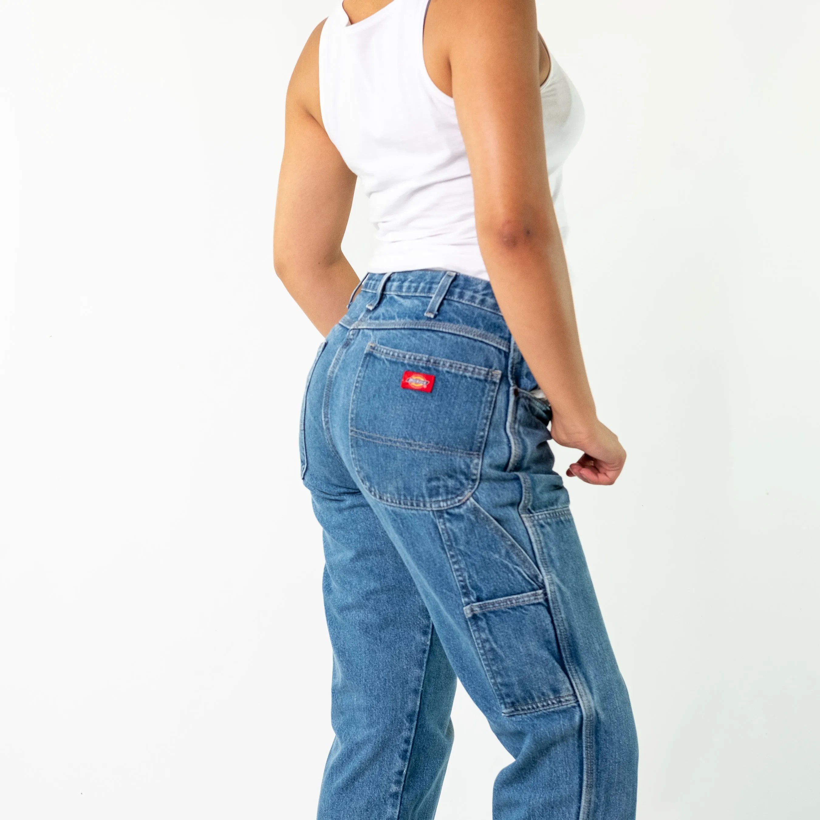 Blue y2ks Dickies Denim Carpenter Jeans Baggy Pants (32x32)