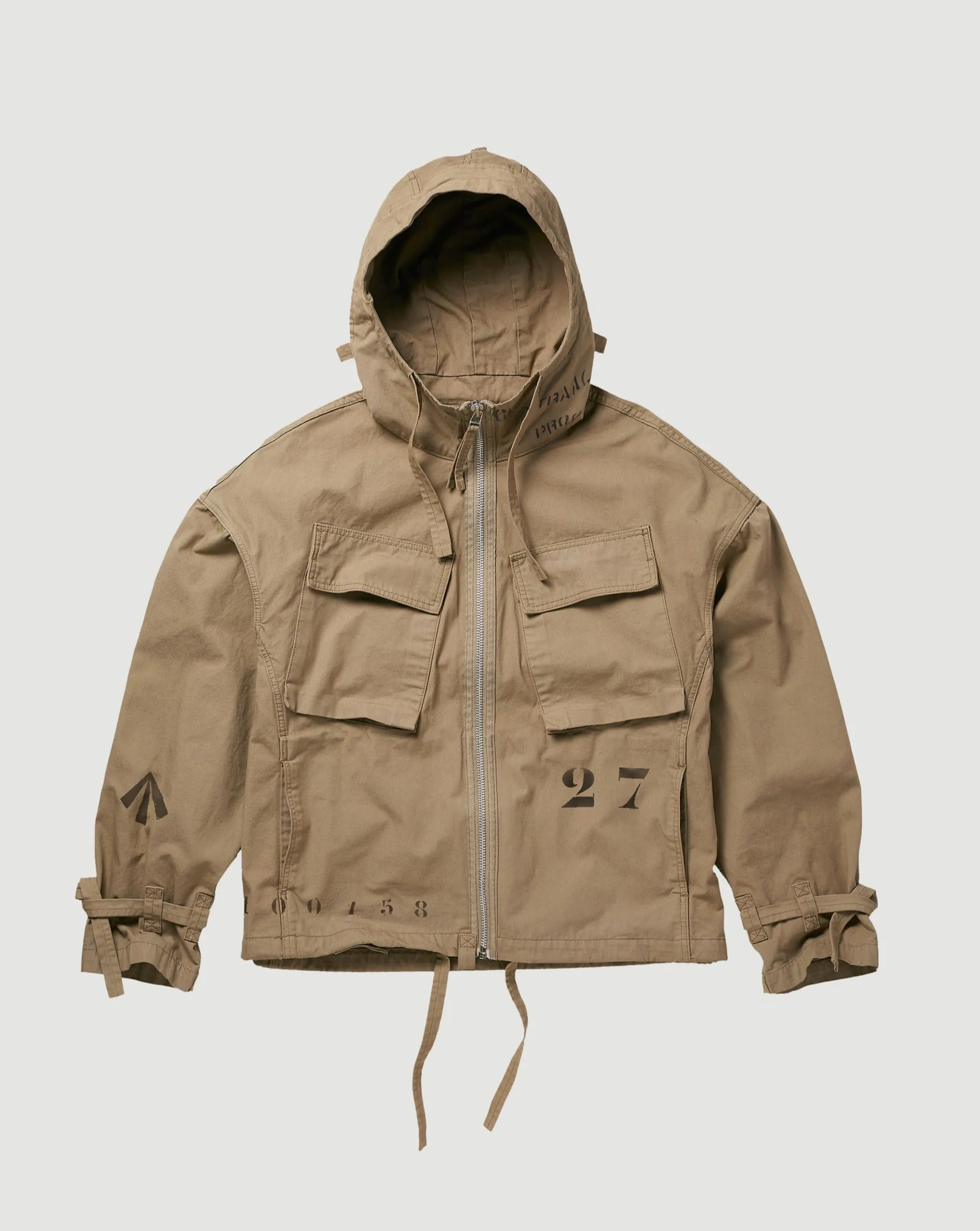 BM1-9 Okayama Smock Covert Green Stencilled