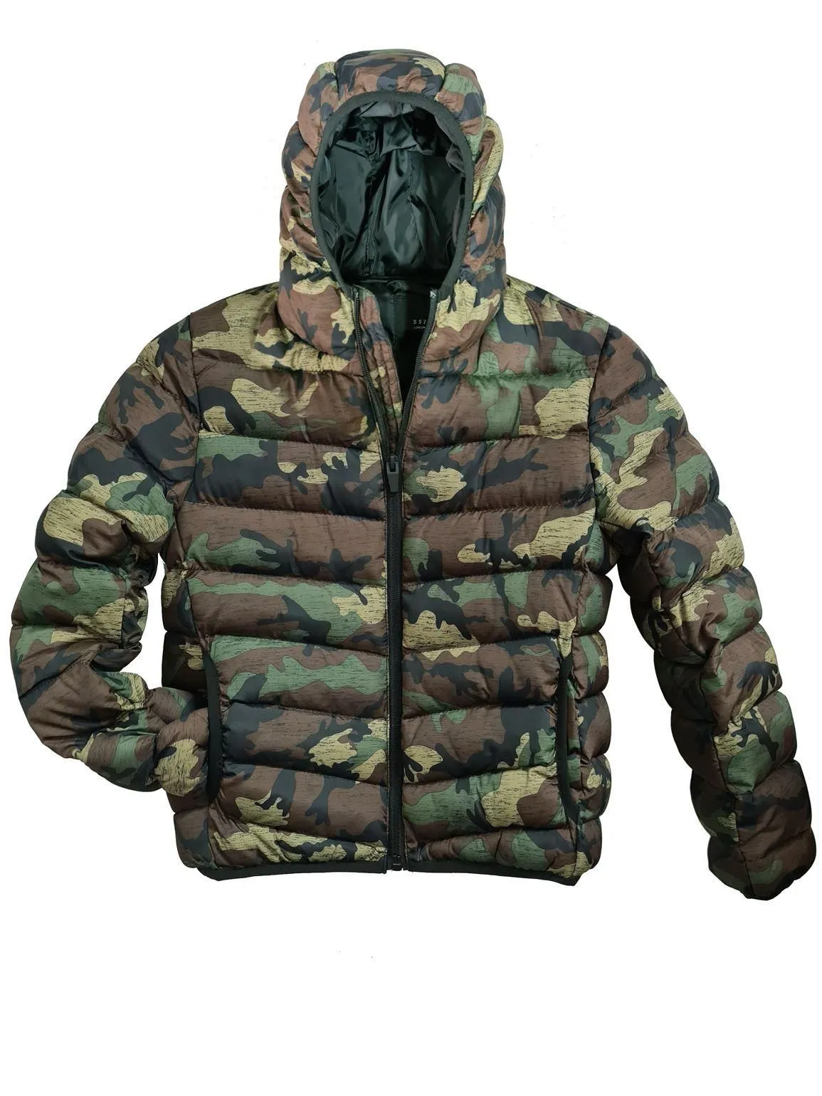 Boys Bubble Puffer Coat, Camouflage, Ages 7 to 13 Years