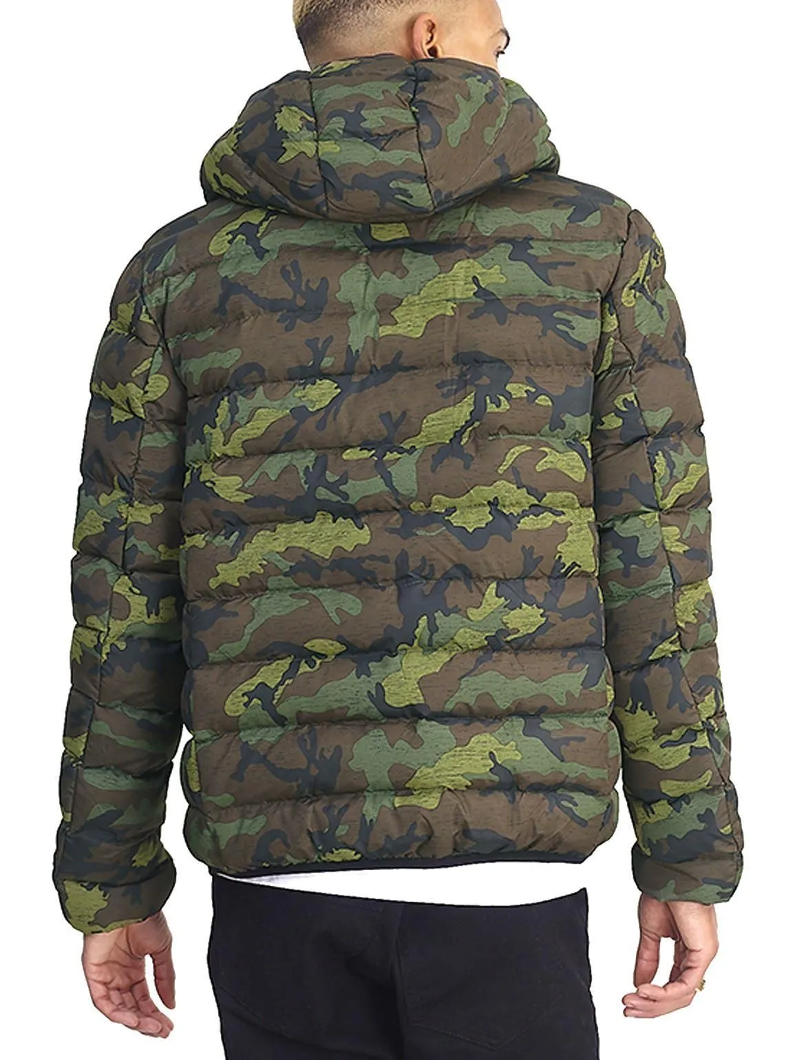 Boys Bubble Puffer Coat, Camouflage, Ages 7 to 13 Years