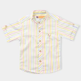 Boys Yarn Dyed Casual Shirt H/S-C.Stripe