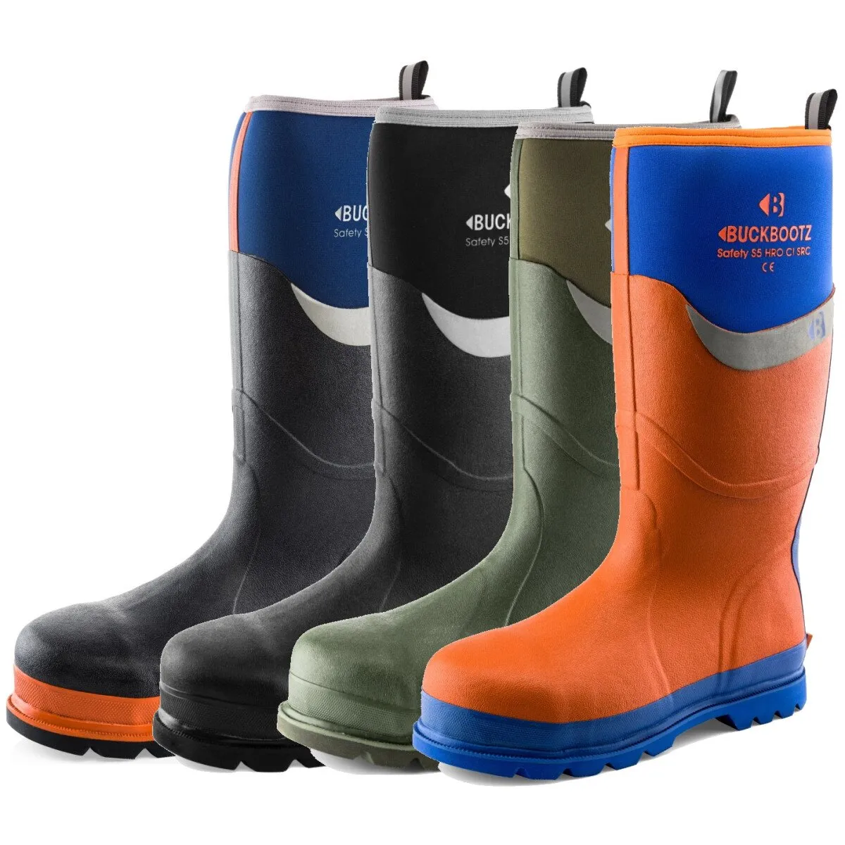 Buckbootz Buckler BBZ6000 Safety Wellington Boot (HRO CI SRC S5) Buck Boots