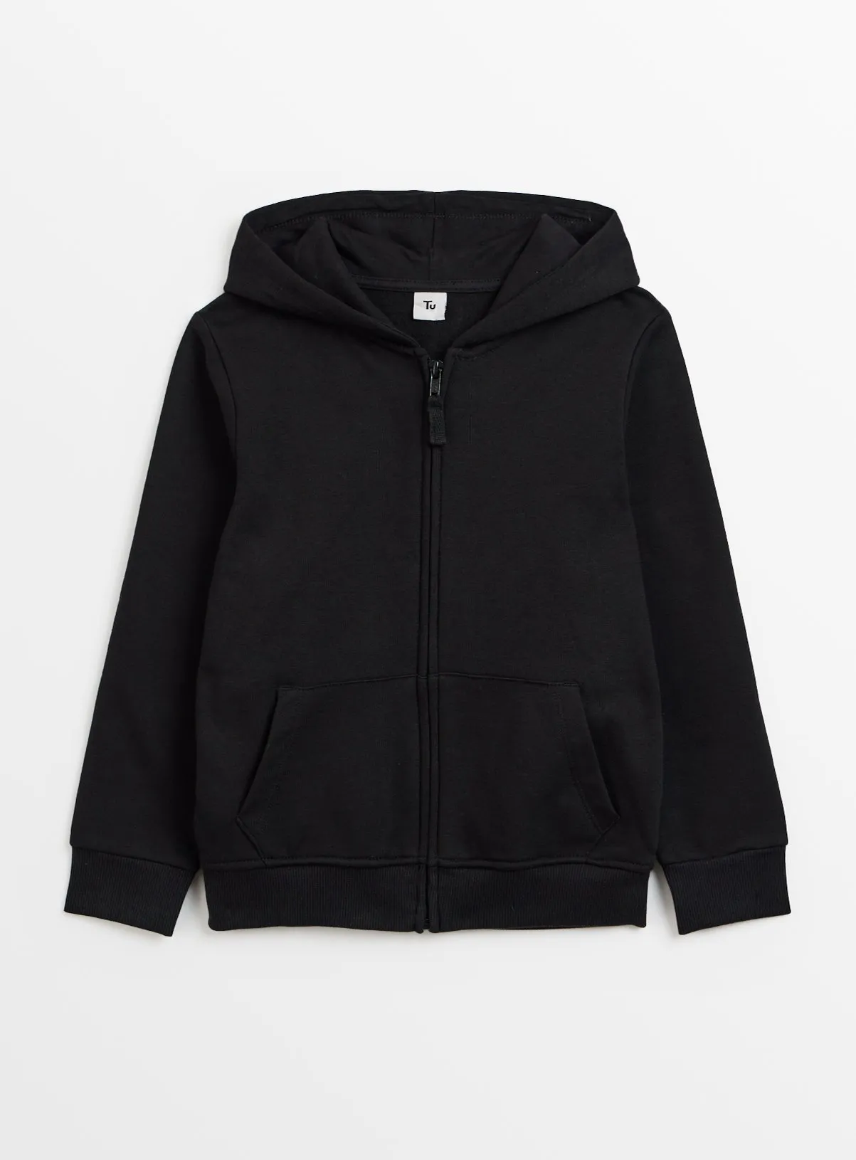 Buy Black Zip-Through Hoodie 6 years | Jumpers and hoodies | Tu