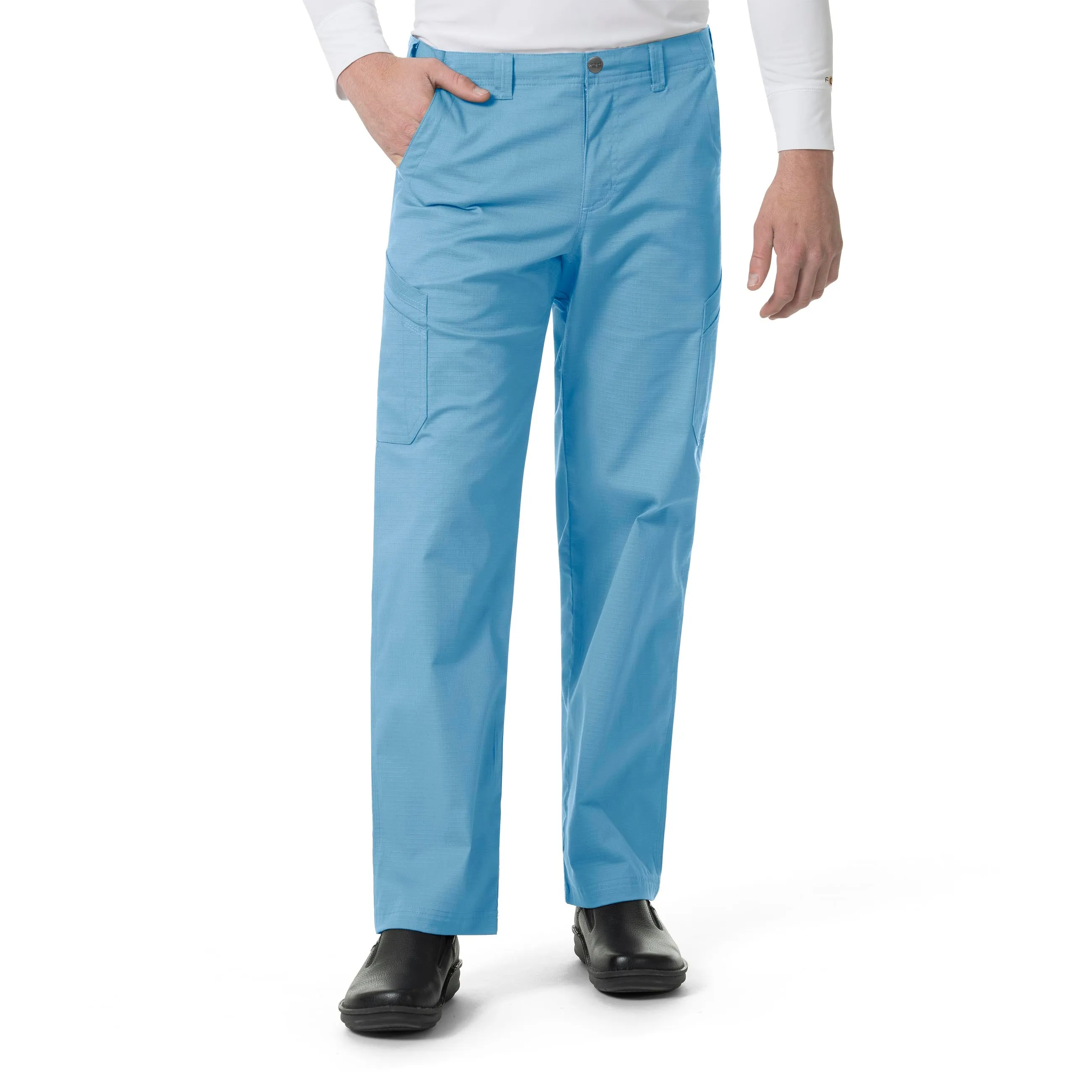 Carhartt Rugged Flex Ripstop Men’s Straight Leg Cargo Scrub Pant - Azure Blue