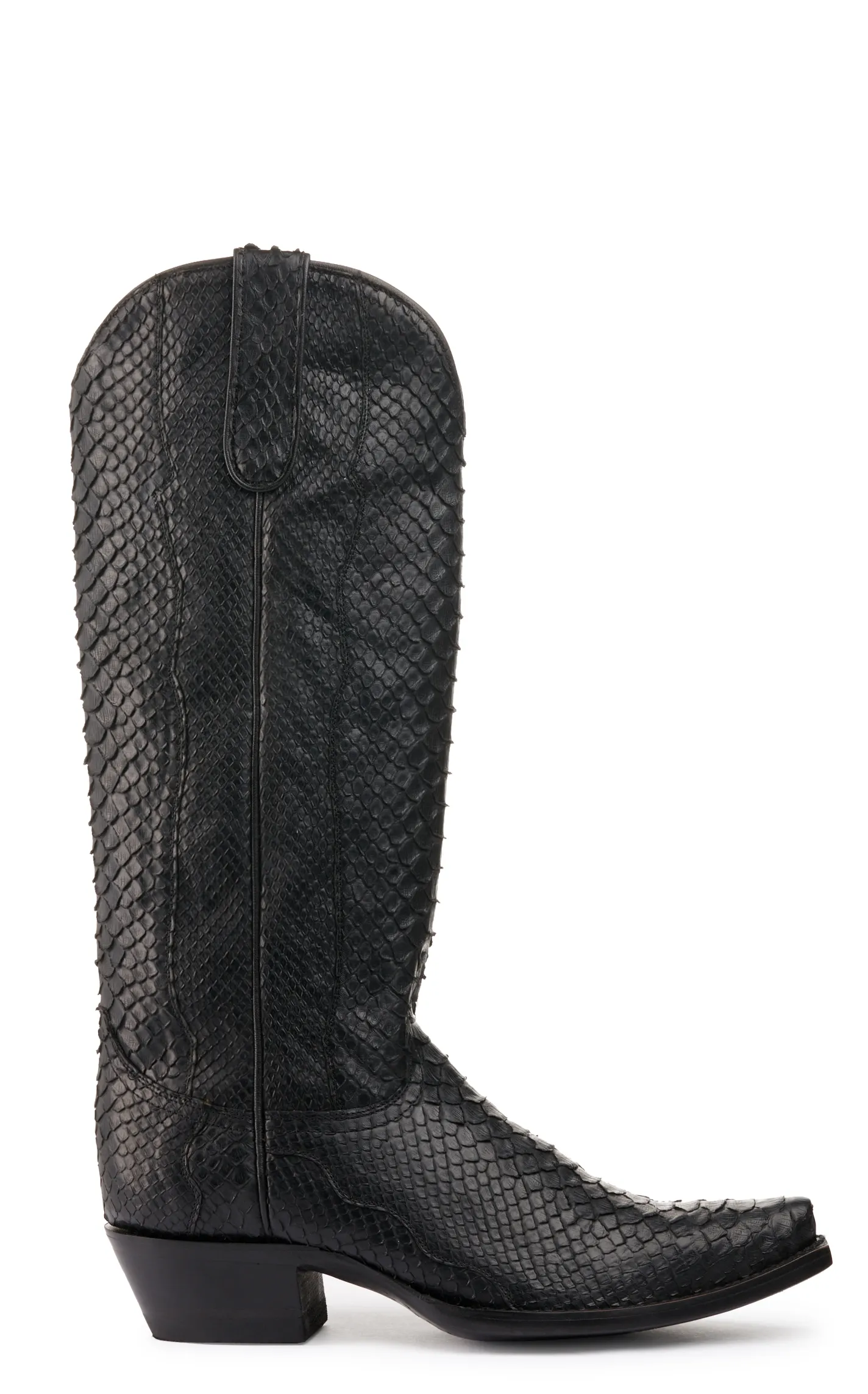 Cavender's by Old Gringo Women's Black Python Snip Toe Exotic Western Boot