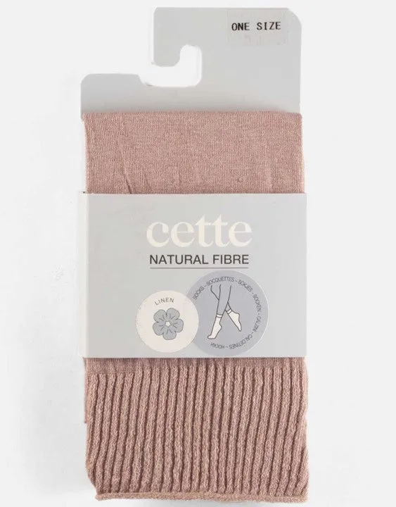 Cette Linen Socks 290-12 Wood Rose