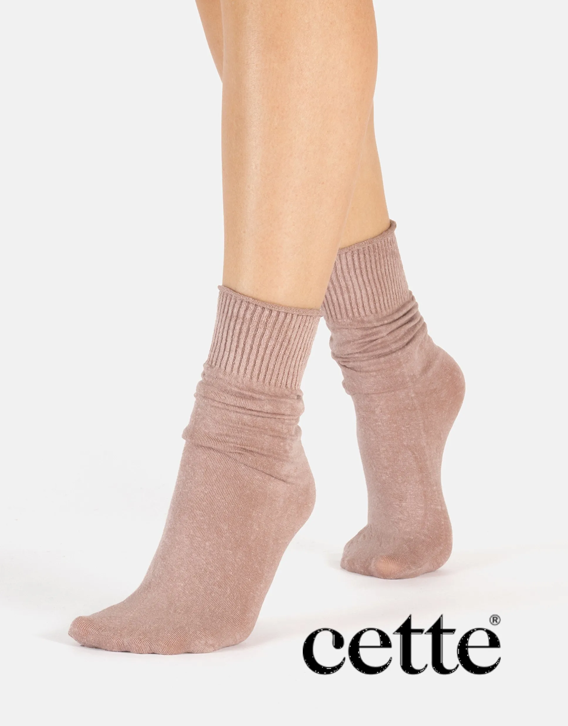 Cette Linen Socks 290-12 Wood Rose