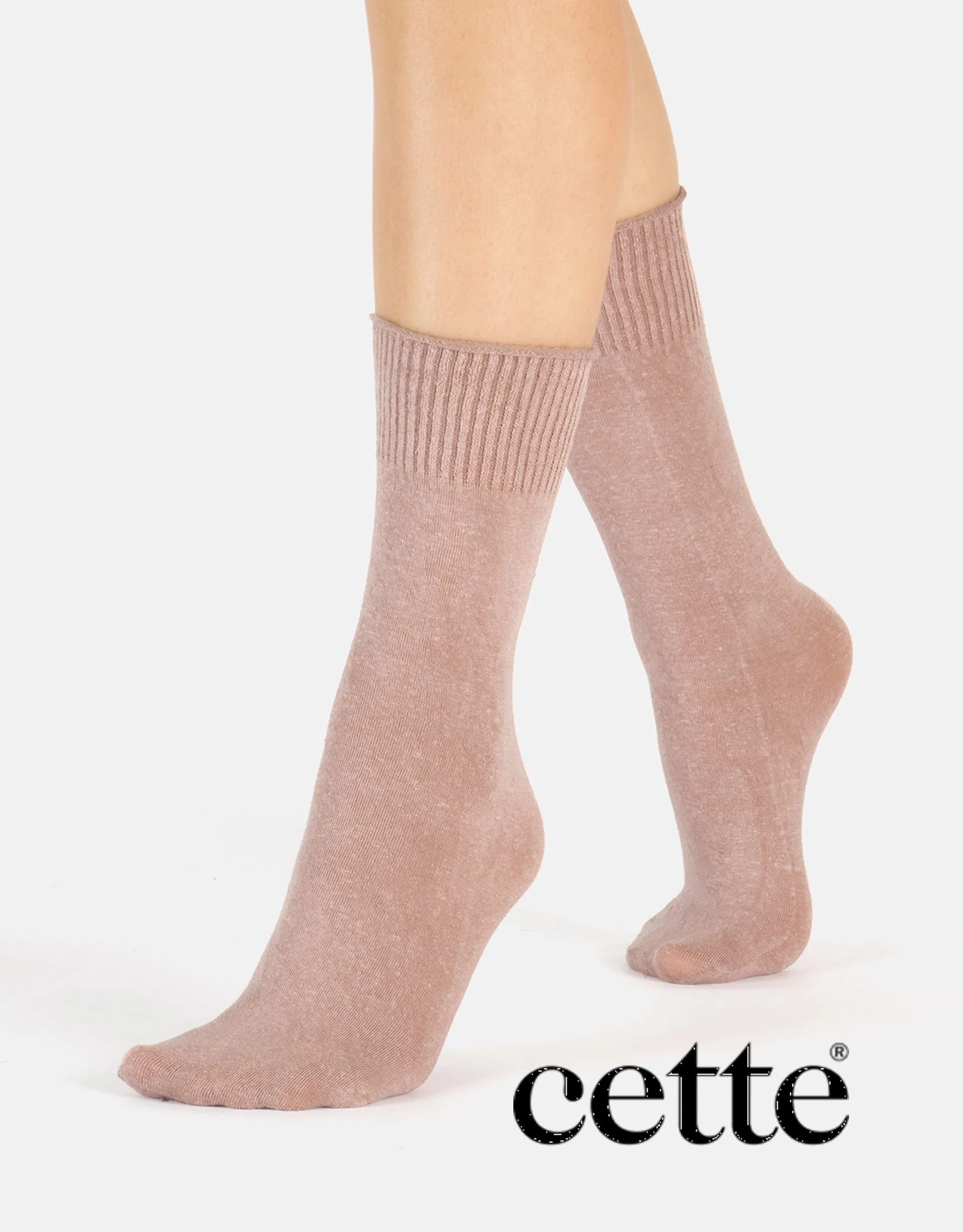 Cette Linen Socks 290-12 Wood Rose