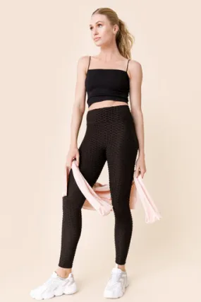 Chandler Waffle Leggings in Black