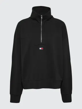 Curve 1/4 Zip Badge Sweater | Sweatshirts & Hoodies | Tommy Jeans