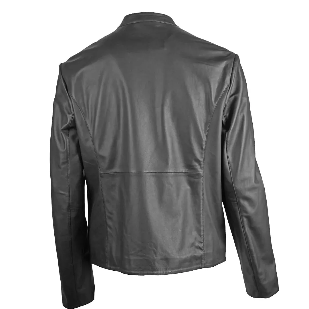 Emporio Armani Black Leather Jacket