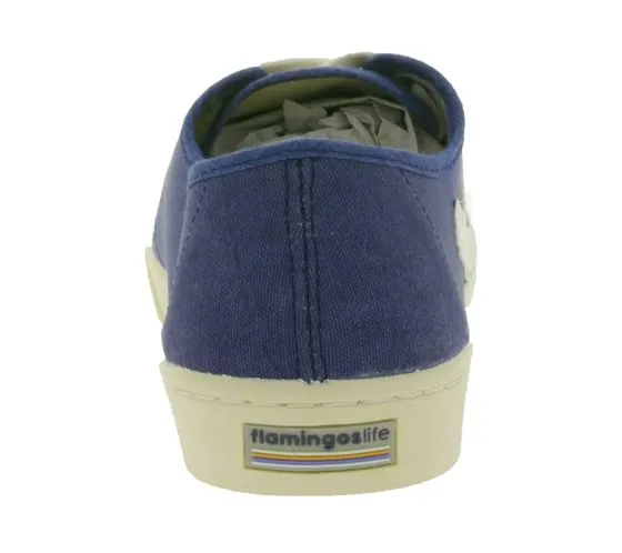 FLAMINGOS LIFE RANCHO NAVY IVORY Sneaker vegane Urlaubs-Schuhe Sneaker mit Kork Made in Spain Blau 