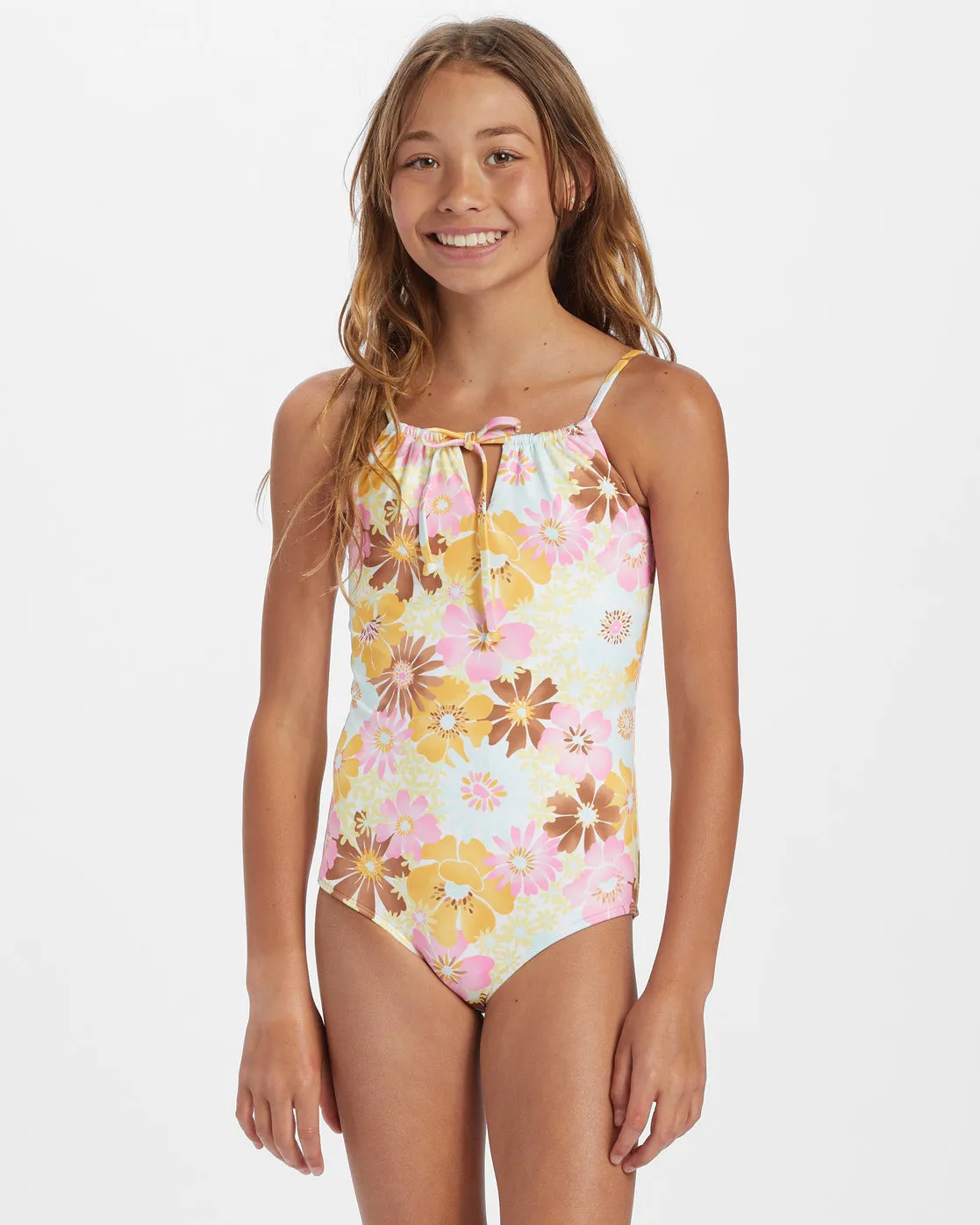 Flower Power One Piece Swim Girl's