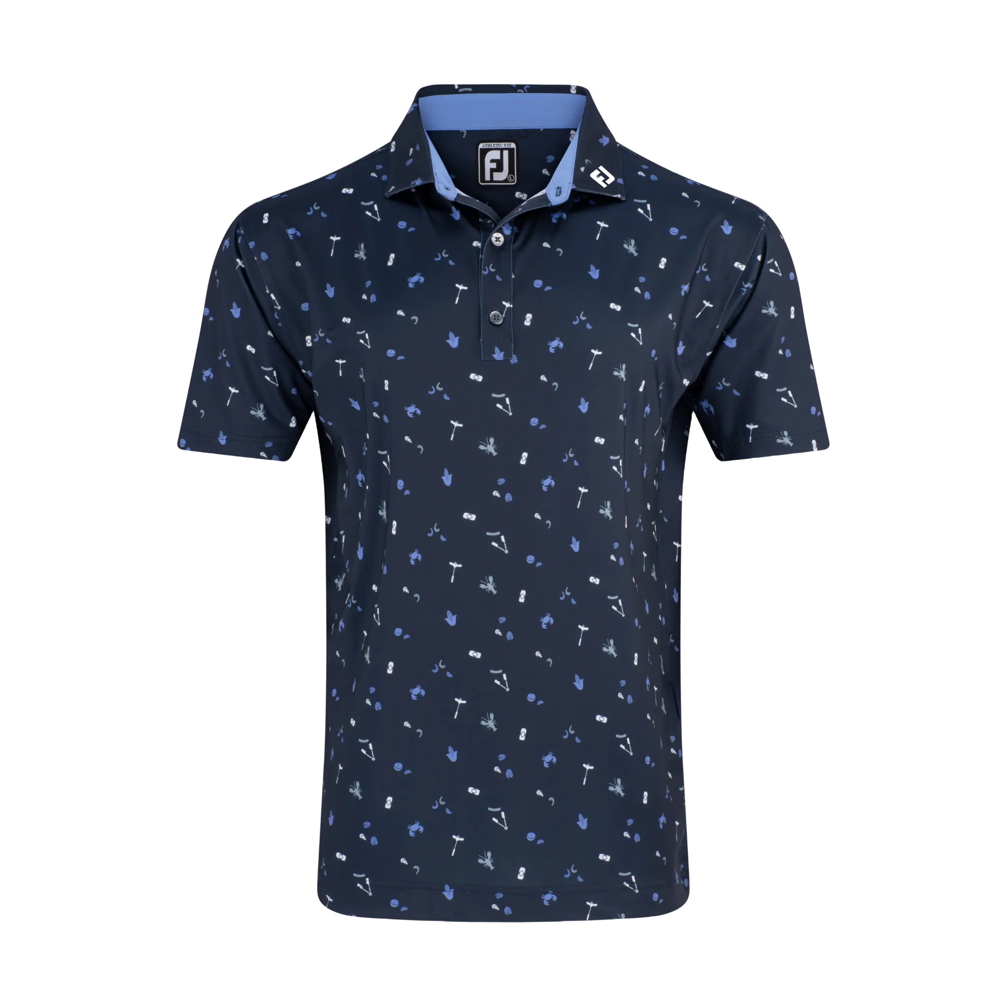 FootJoy Clam Bake Print Lisle Self Collar Polo