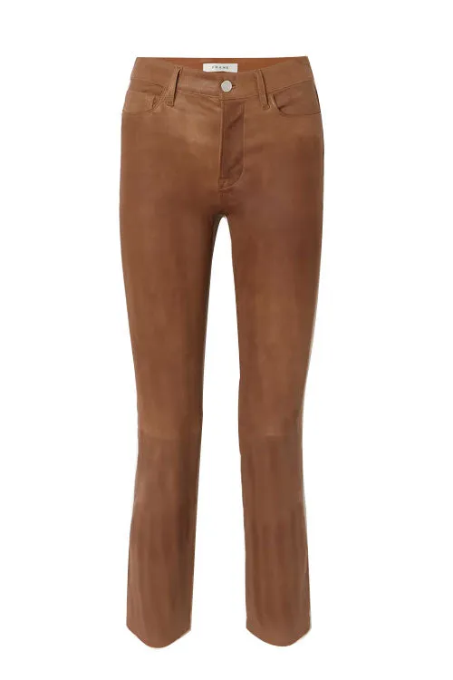 FRAME Le High Straight Leather Pant