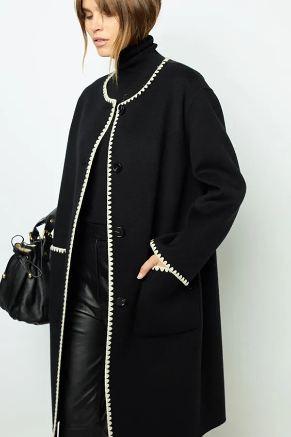 Gerard Darel LILIA TWO TONE MID LENGTH COAT