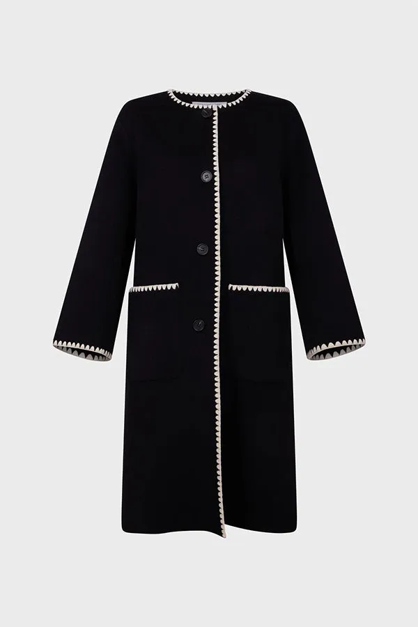 Gerard Darel LILIA TWO TONE MID LENGTH COAT