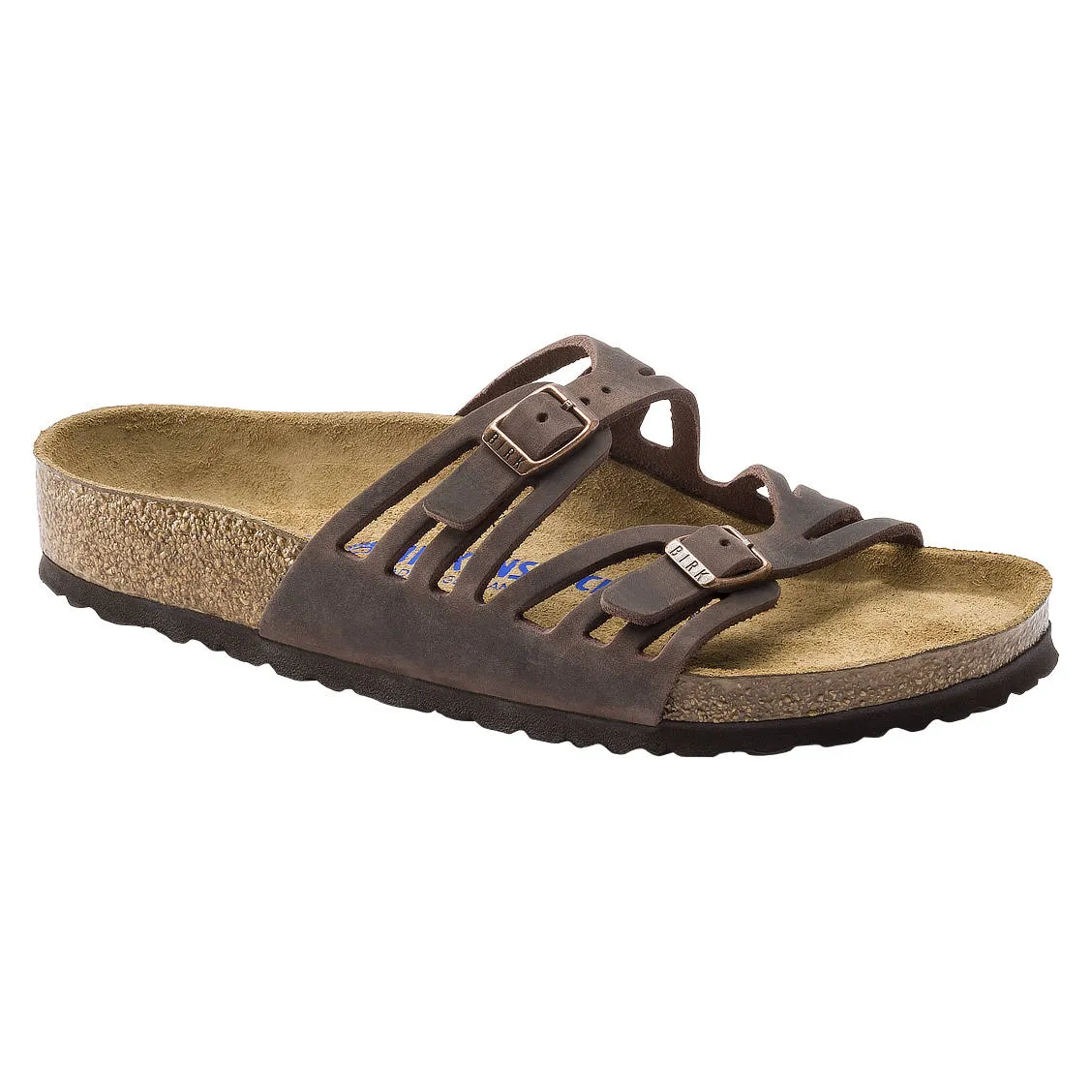 Granada Soft Footbed (Habana: Narrow) Oiled Leather Two-Strap Sandal