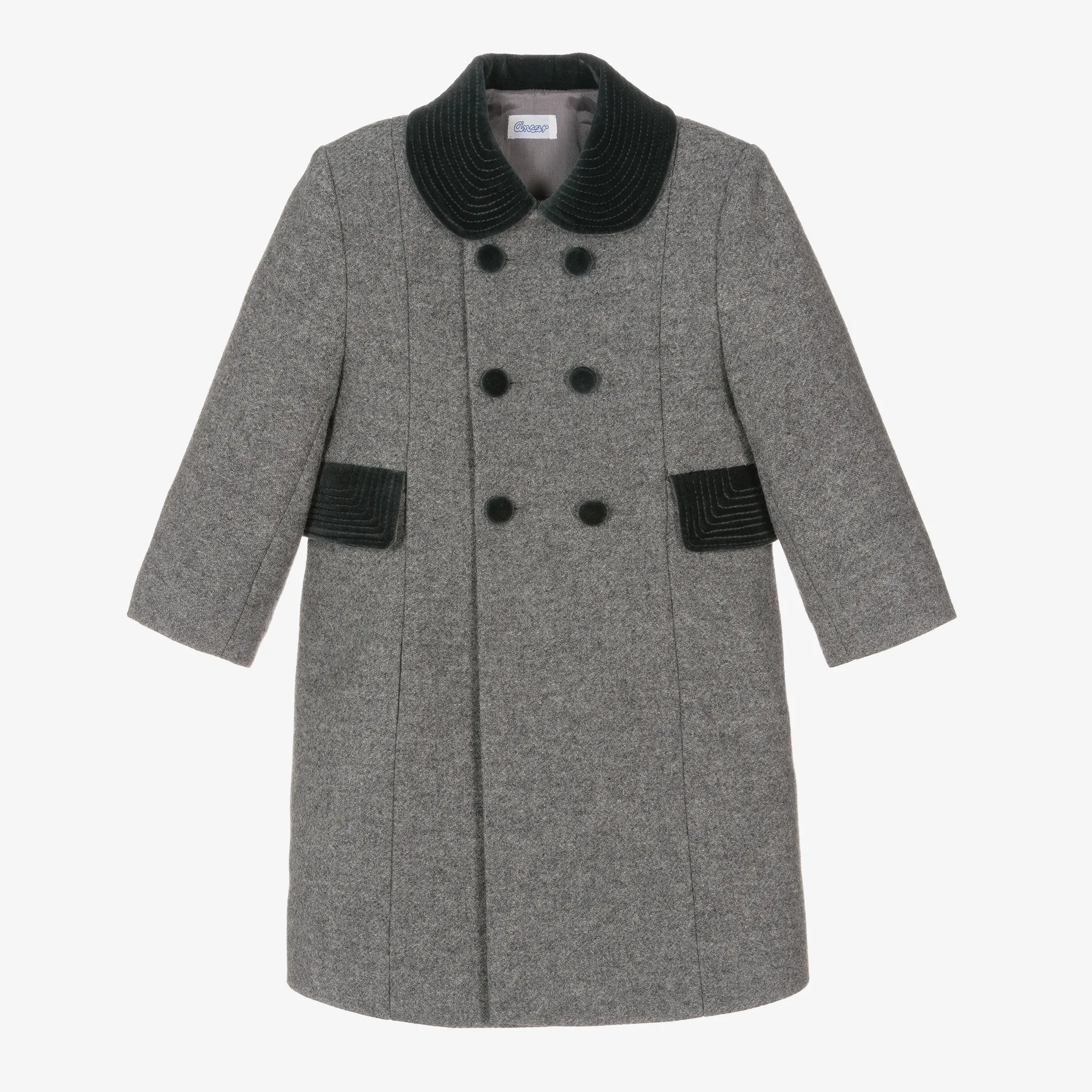 Grey Classic Wool Coat 