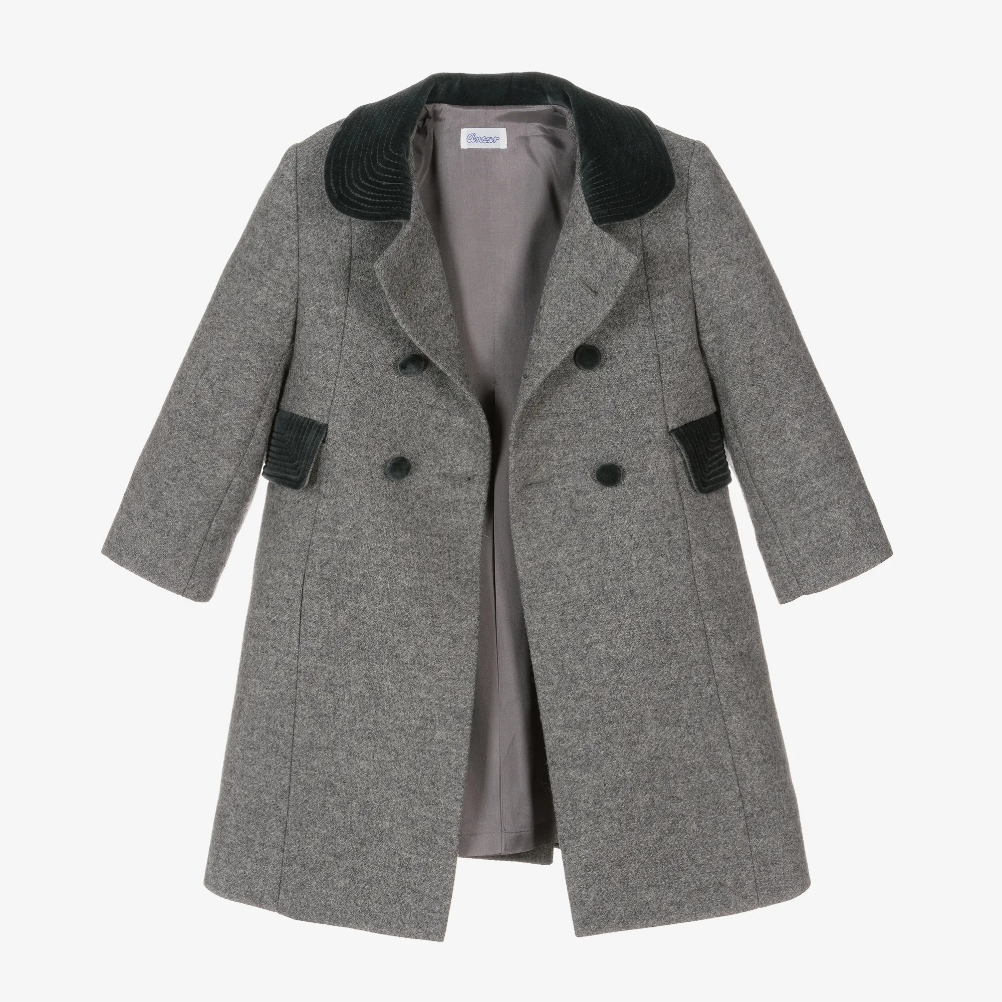 Grey Classic Wool Coat 