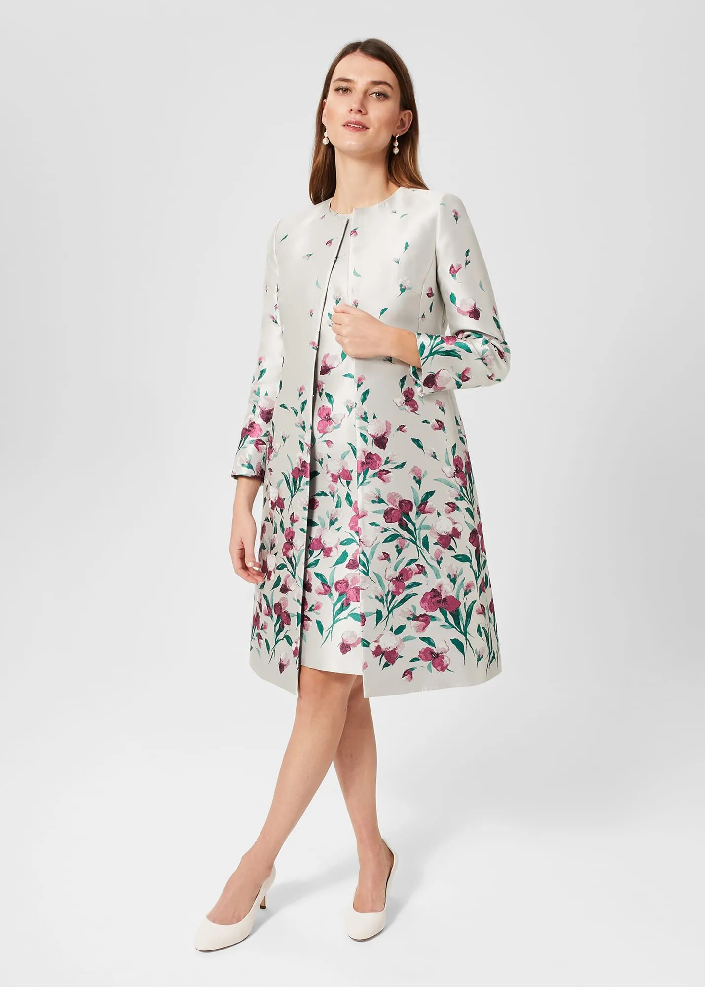 Gwen Floral Jacquard Coat 