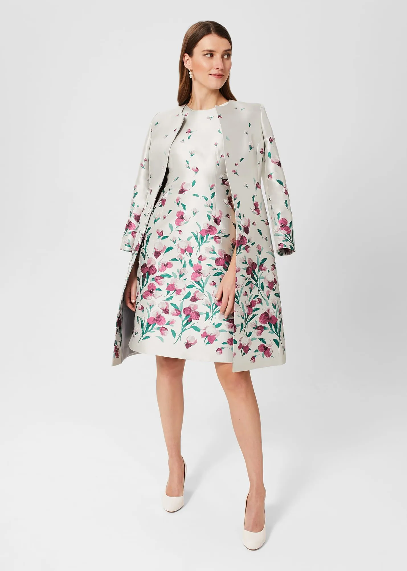 Gwen Floral Jacquard Coat 