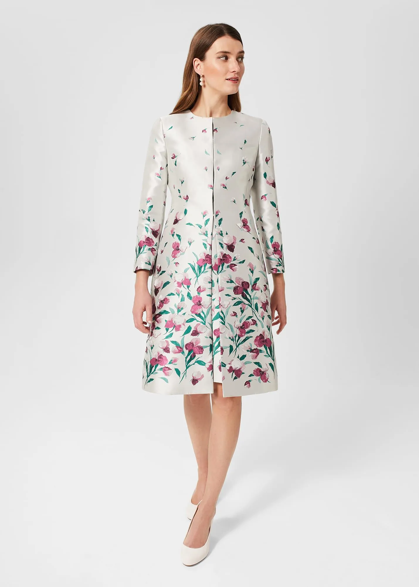 Gwen Floral Jacquard Coat 