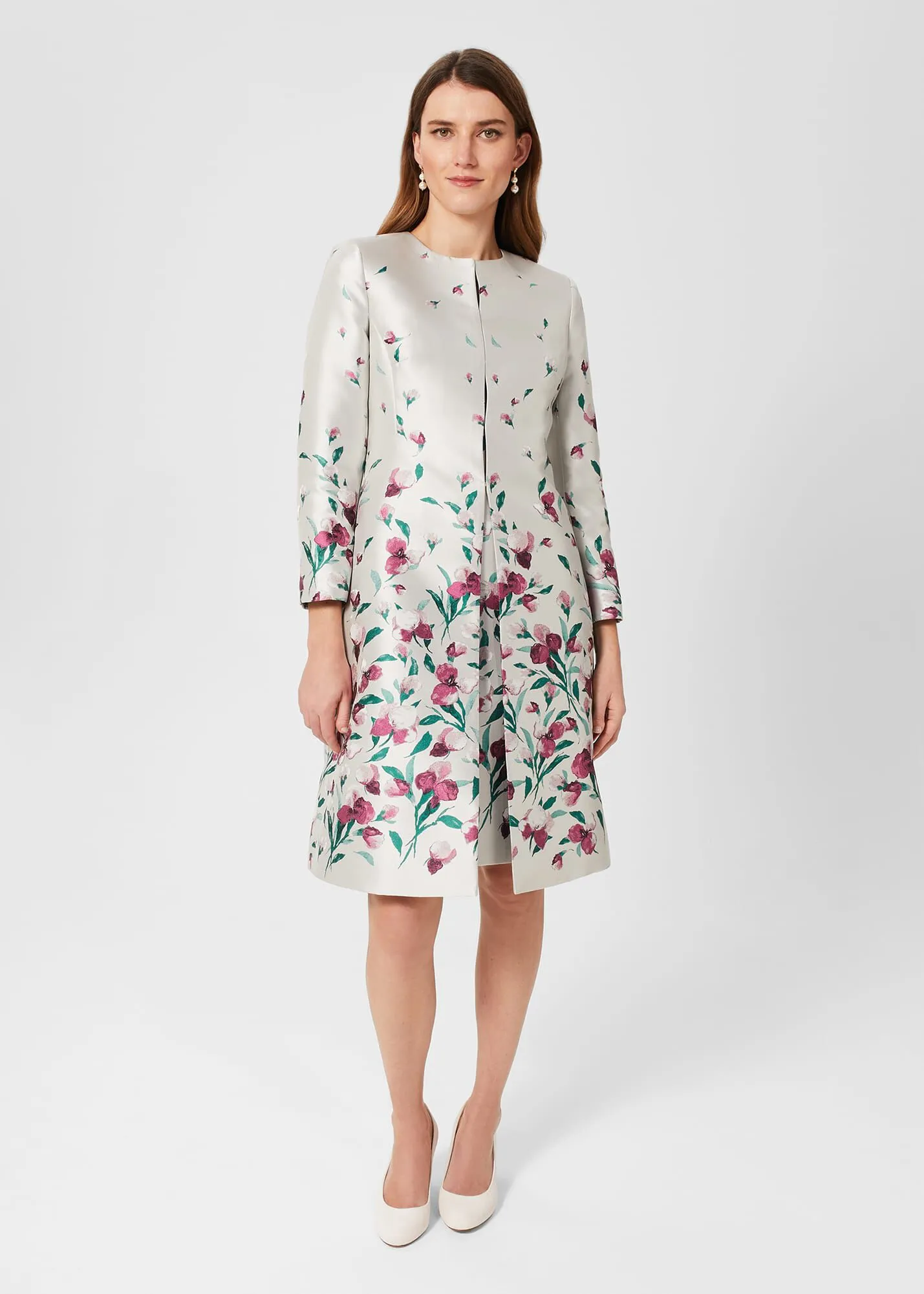 Gwen Floral Jacquard Coat 