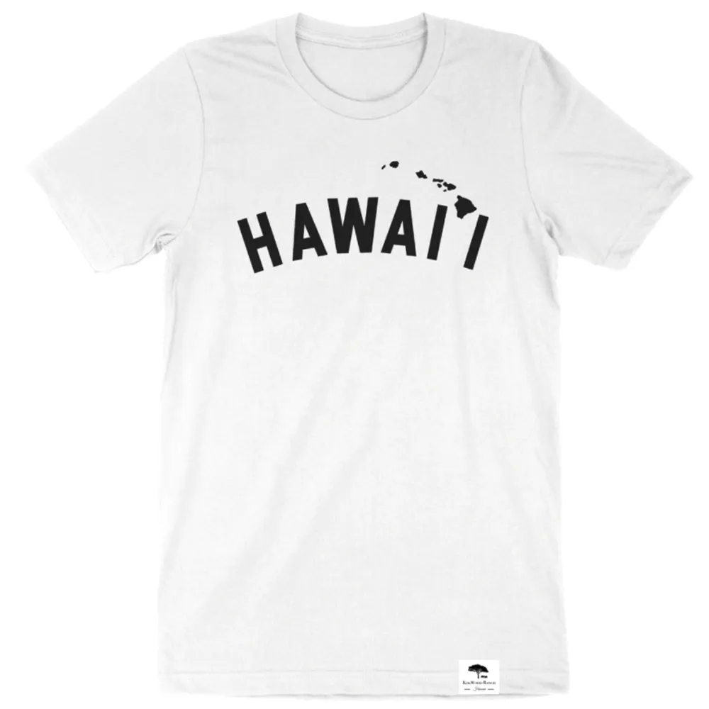 Hawaii Island Chain Short Sleeve Tee - White