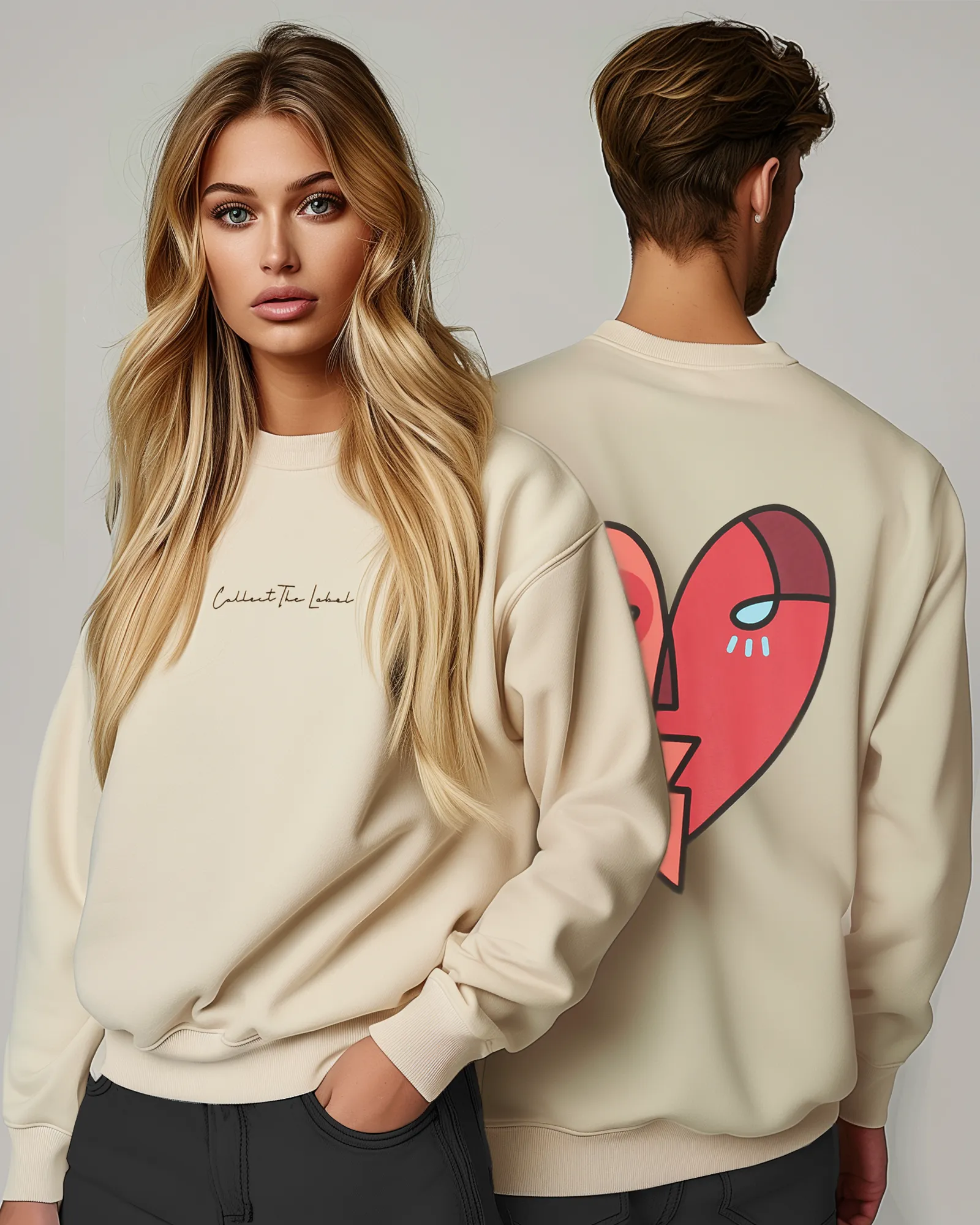 Heart Sweater Chamois