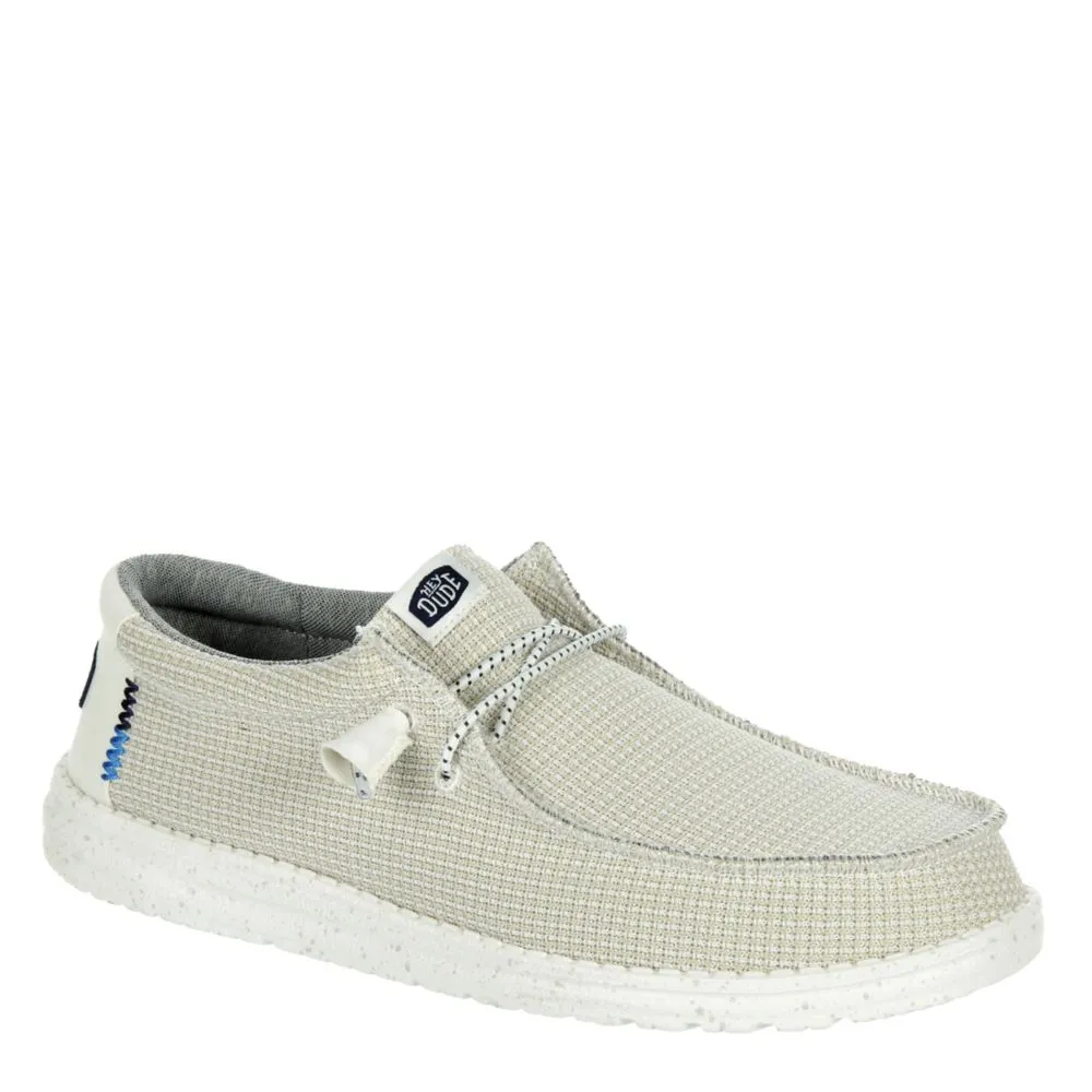 HEYDUDE  MENS WALLY KNIT SLIP ON SNEAKER