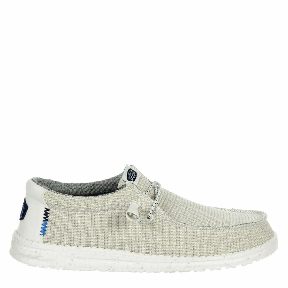 HEYDUDE  MENS WALLY KNIT SLIP ON SNEAKER