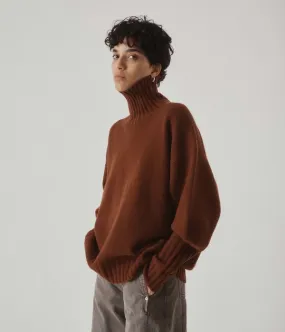 Highcollar Sweater - Cinnamon