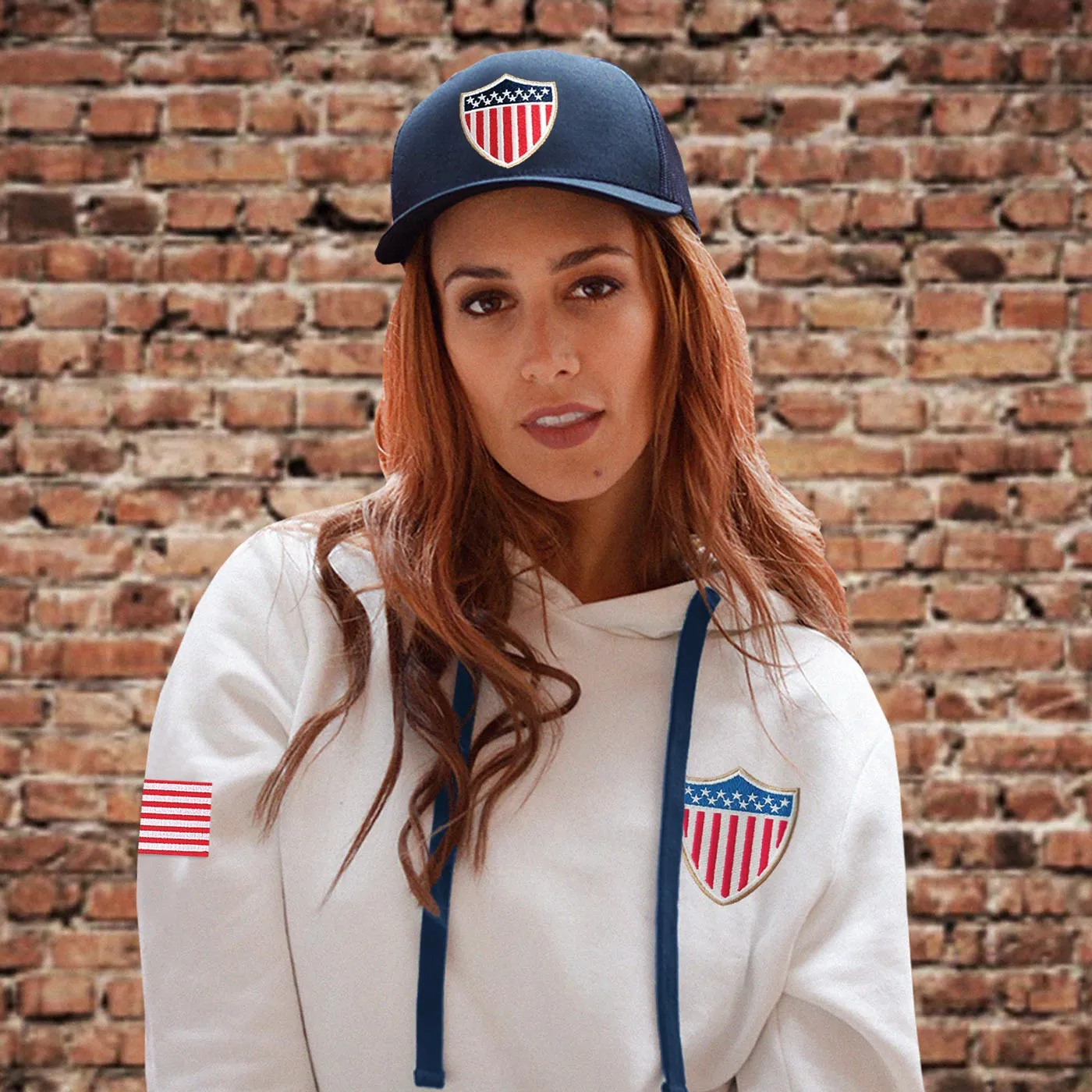 Hoodie USA Yanks White