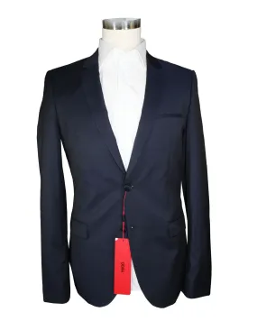 Hugo Boss Sport Coat Dark Blue - Virgin Wool Blazer EU 46 / US 36 R Slim Fit