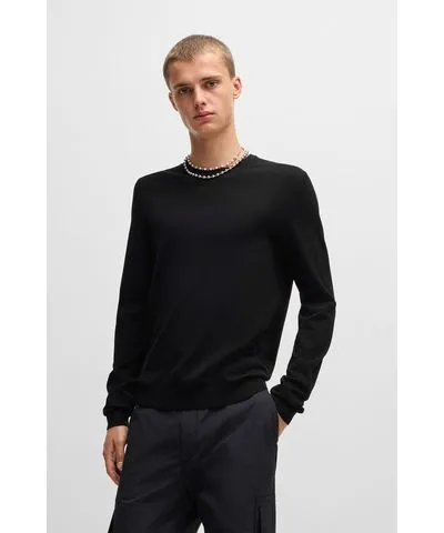 Hugo Slim-fit sweater with crew neck in soft yarns