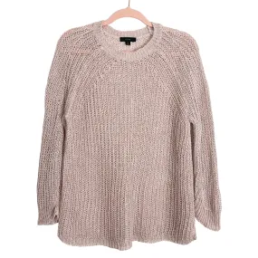 J. Crew Pink 100% Linen Open Knit Sweater- Size M (see notes)