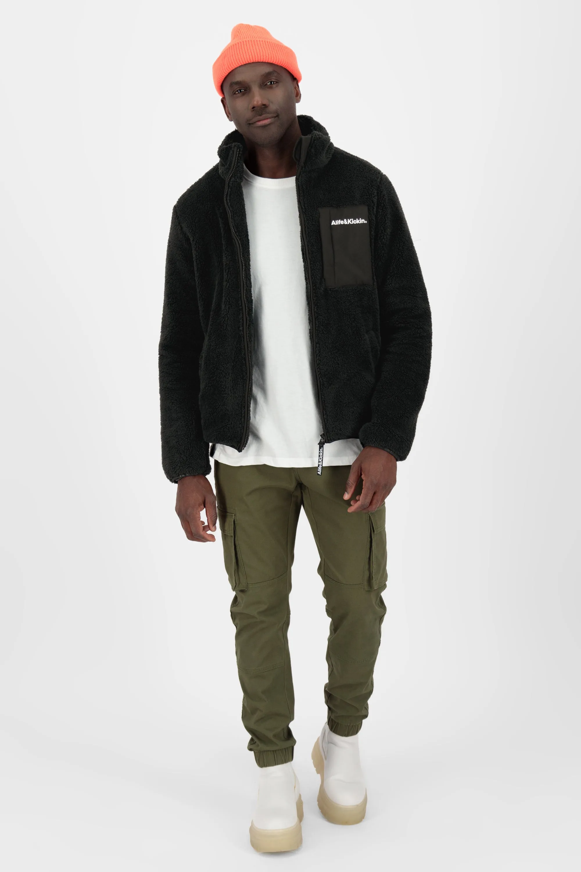 JayAK G Teddy Sweat Jacket  Schwarz