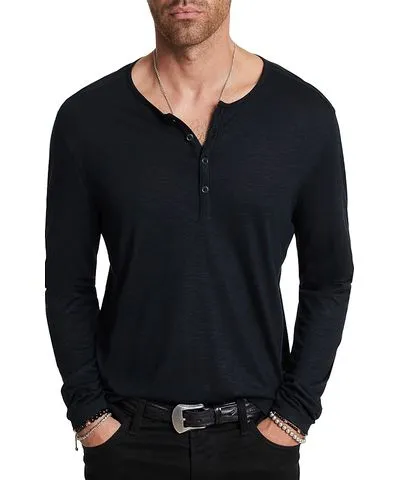 John Varvatos Danville Regular Fit Henley Tee